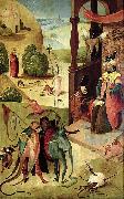 Hieronymus Bosch Saint James and the magician Hermogenes. oil painting artist